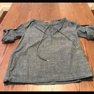 Tory Burch chambray shirt. Size 2